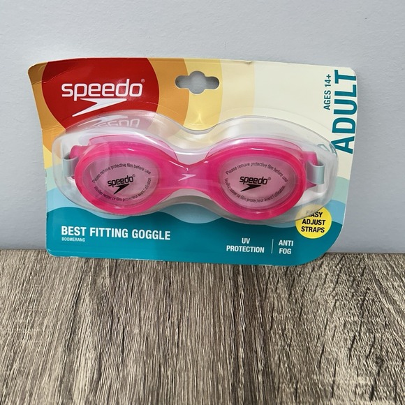 Speedo Other - Speedo Adult Boomerang Swim Goggles Pink Anti Fog UV Protection Adjustable
